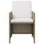 spisebordssæt til haven 5 dele med hynder polyrattan beige