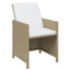 spisebordssæt til haven 13 dele med hynder polyrattan beige