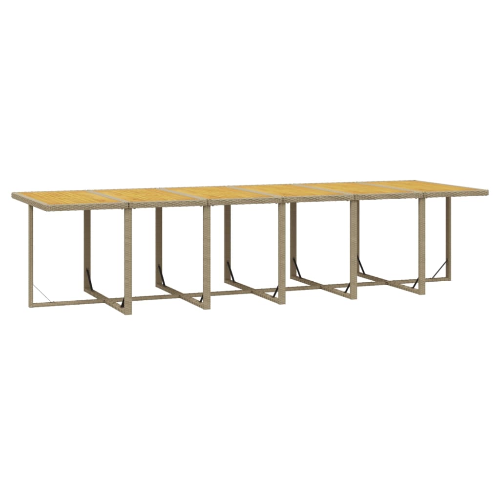 spisebordssæt til haven 13 dele med hynder polyrattan beige