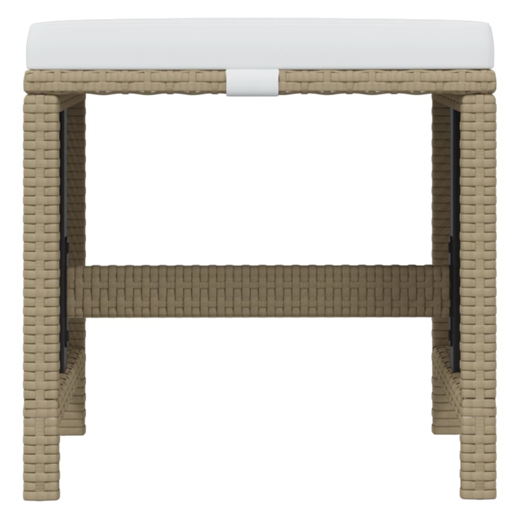 spisebordssæt til haven 21 dele med hynder polyrattan beige