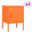 natborde 2 stk. 35x35x51 cm stål orange