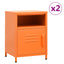 natborde 2 stk. 35x35x51 cm stål orange