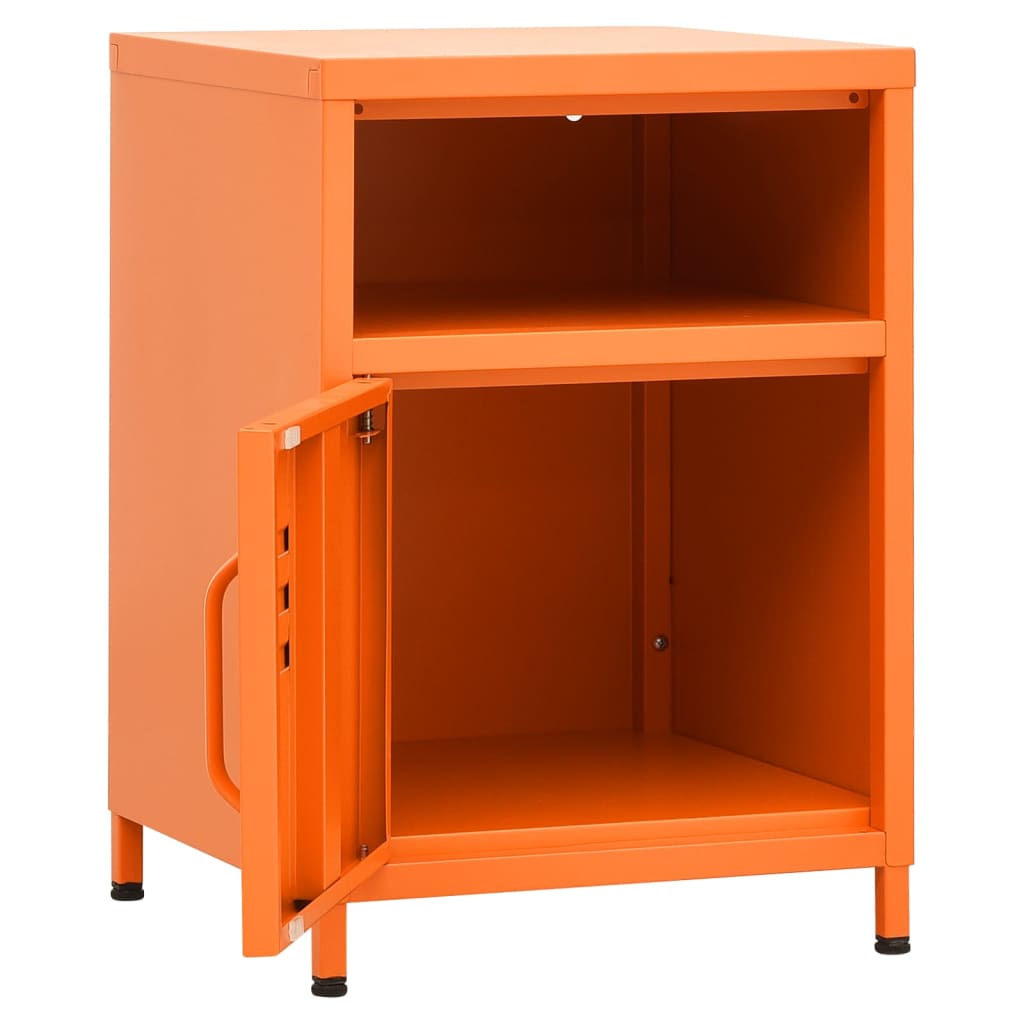 natborde 2 stk. 35x35x51 cm stål orange
