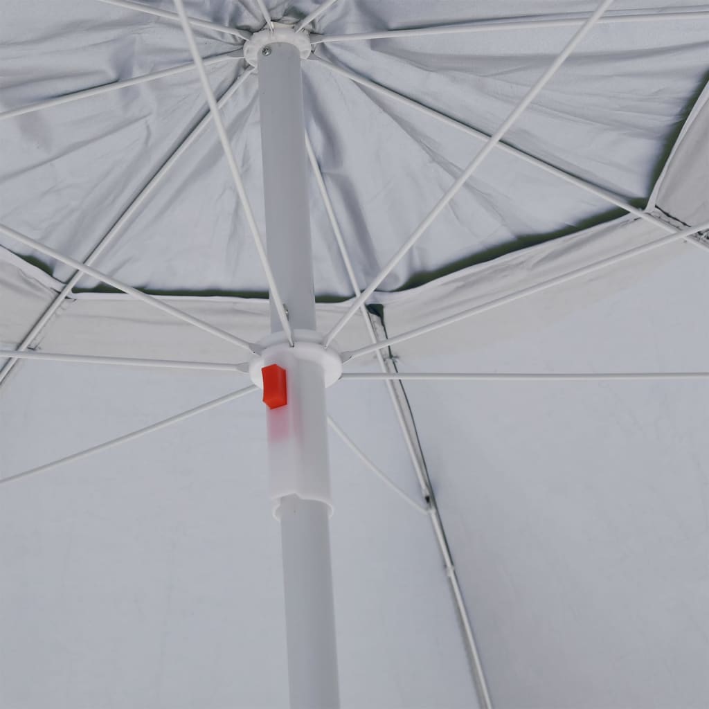 strandparasol med sidevægge 215 cm grøn