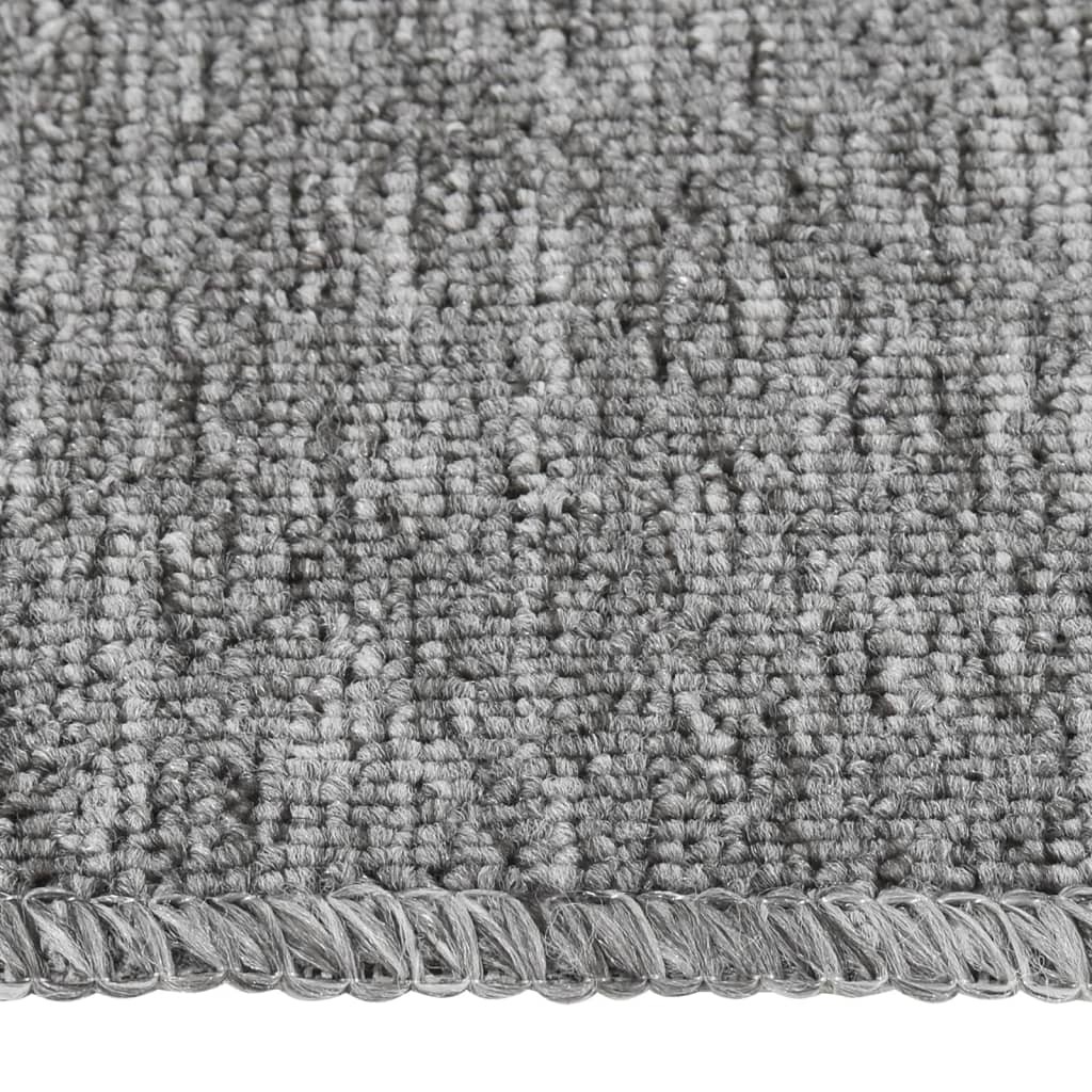 skridsikre trappemåtter 15 stk. 60x25 cm rektangulær grå