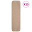 skridsikre trappemåtter 15 stk. 75x20 cm rektangulær beige