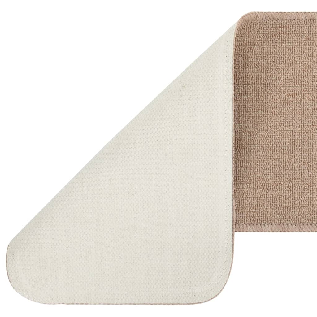 skridsikre trappemåtter 15 stk. 75x20 cm rektangulær beige