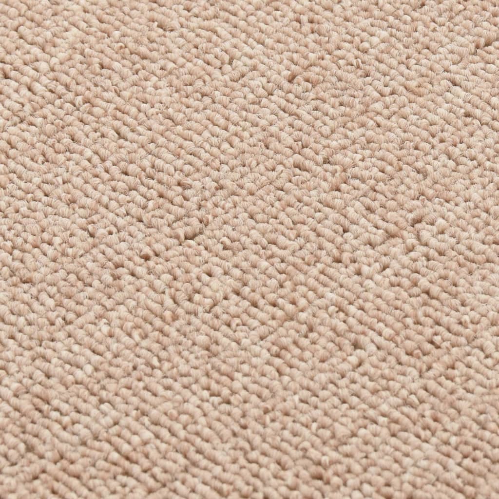skridsikre trappemåtter 15 stk. 75x20 cm rektangulær beige