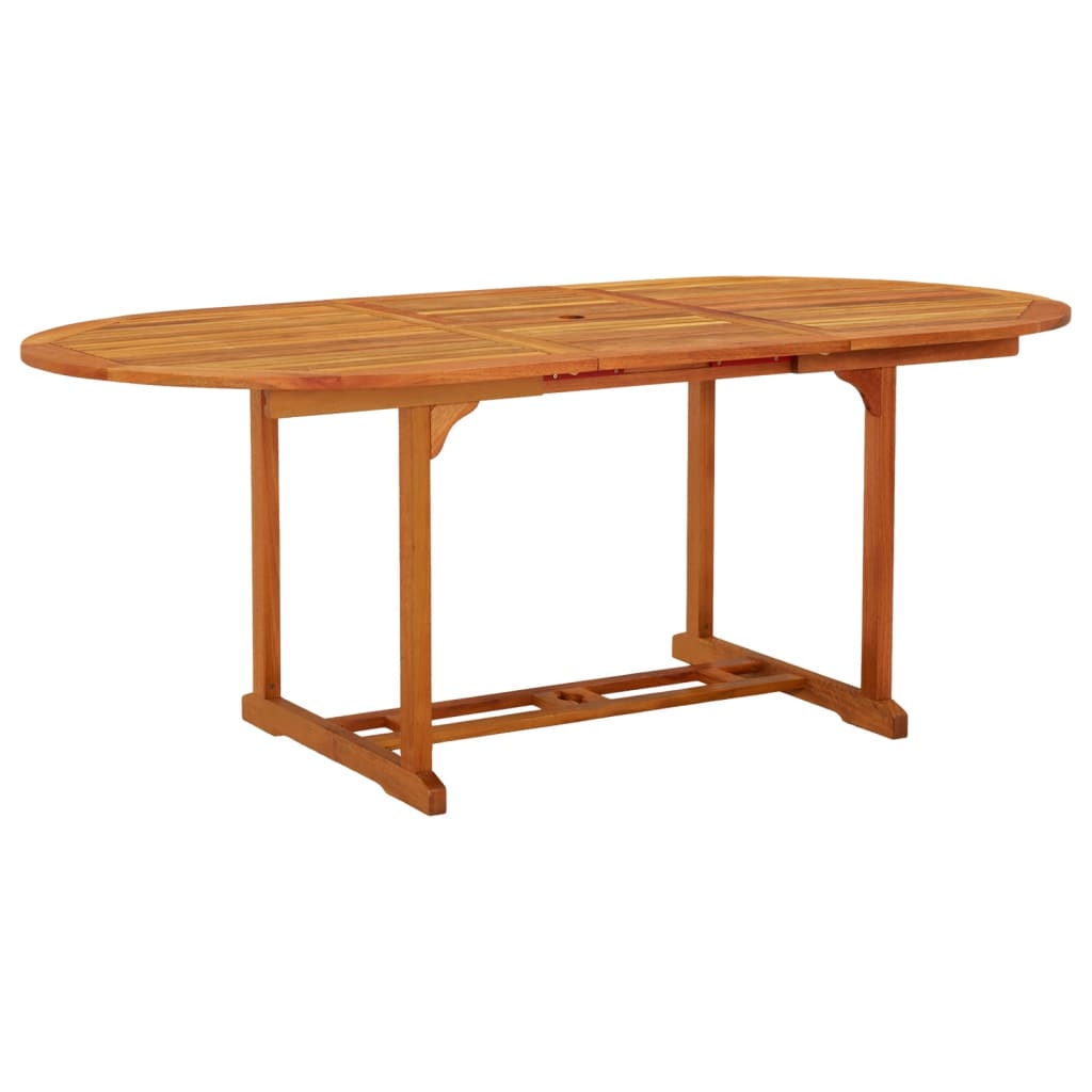 havebord 200x100x75 cm massivt eukalyptustræ billede