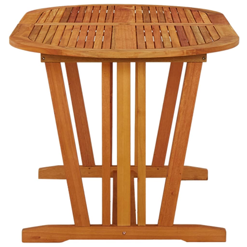 havebord 160x85x75 cm massivt eukalyptustræ