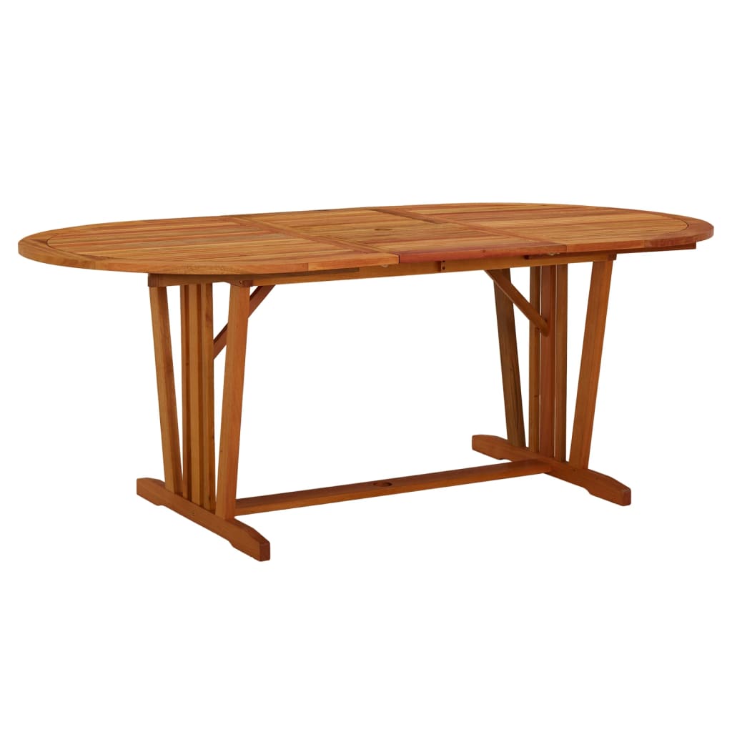 havebord 200x100x75 cm massivt eukalyptustræ billede