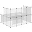 lille dyrebur 143x107x93 cm PP og stål transparent