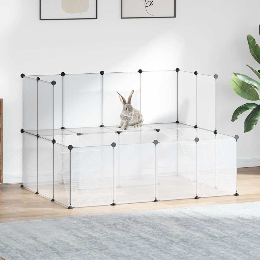 lille dyrebur 143x107x93 cm PP og stål transparent billede