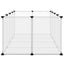 lille dyrebur 144x74x46,5 cm PP og stål transparent