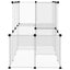 lille dyrebur 142x74x93 cm PP og stål transparent