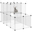 lille dyrebur 142x74x93 cm PP og stål transparent