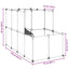lille dyrebur 142x74x93 cm PP og stål transparent