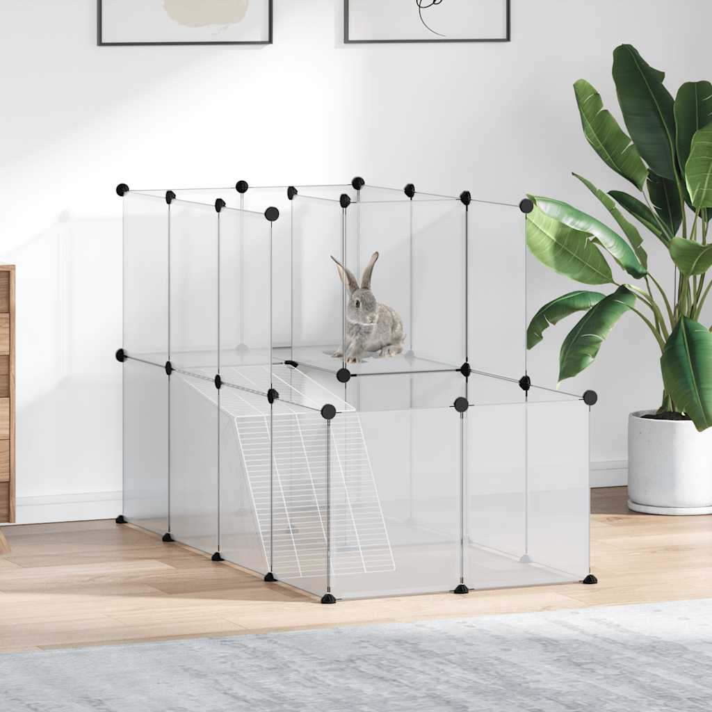 lille dyrebur 142x74x93 cm PP og stål transparent billede