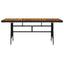 havebord 160x70x72 cm polyrattan og massivt akacietræ sort
