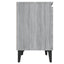 sengebord med metalben 40x30x50 cm grå sonoma-eg