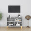 tv-bord med massive træben 69,5x30x50 cm grå sonoma-eg