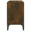 tv-bord med metalben 69,5x30x50 cm røget eg