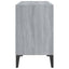 tv-bord med metalben 69,5x30x50 cm grå sonoma-eg