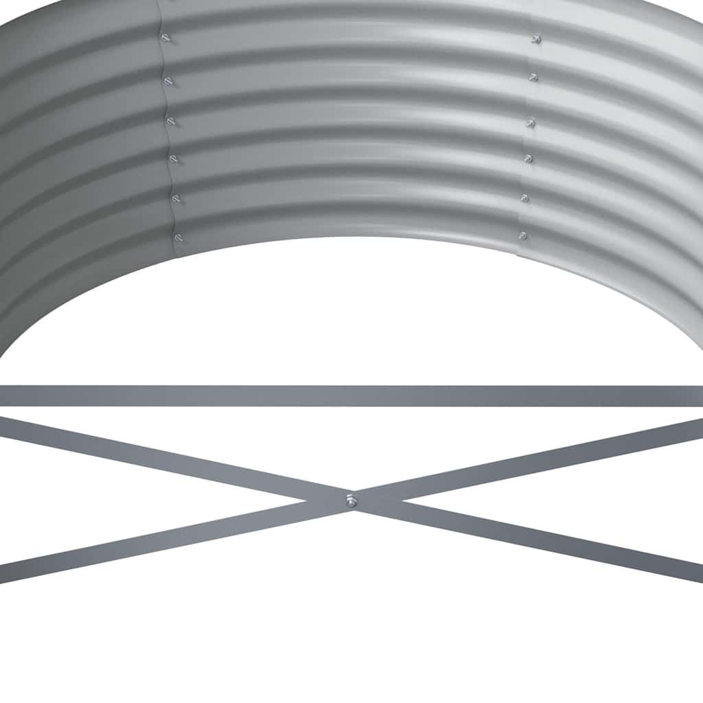 plantekasse 440x80x36 cm galvaniseret stål grøn