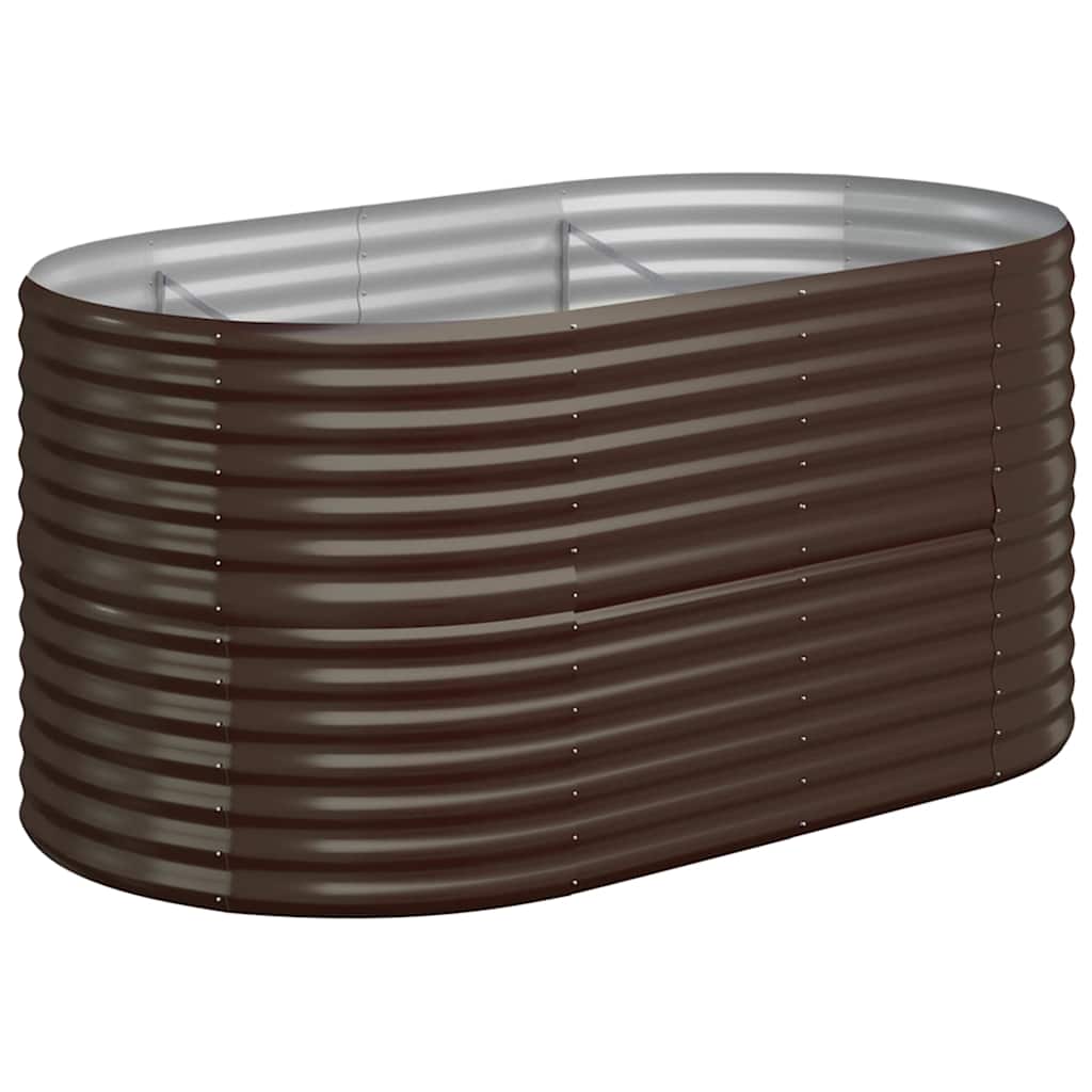 plantekasse 152x80x68 cm galvaniseret stål brun