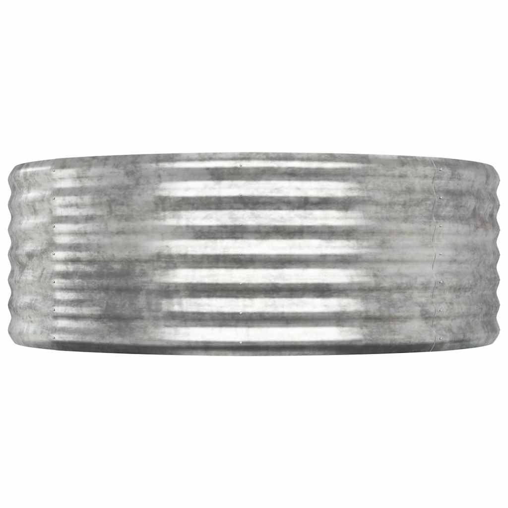 plantekasse 100x100x36 cm galvaniseret stål sølvfarvet