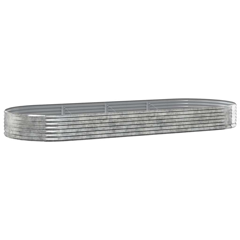 plantekasse 373x140x36 cm galvaniseret stål sølvfarvet
