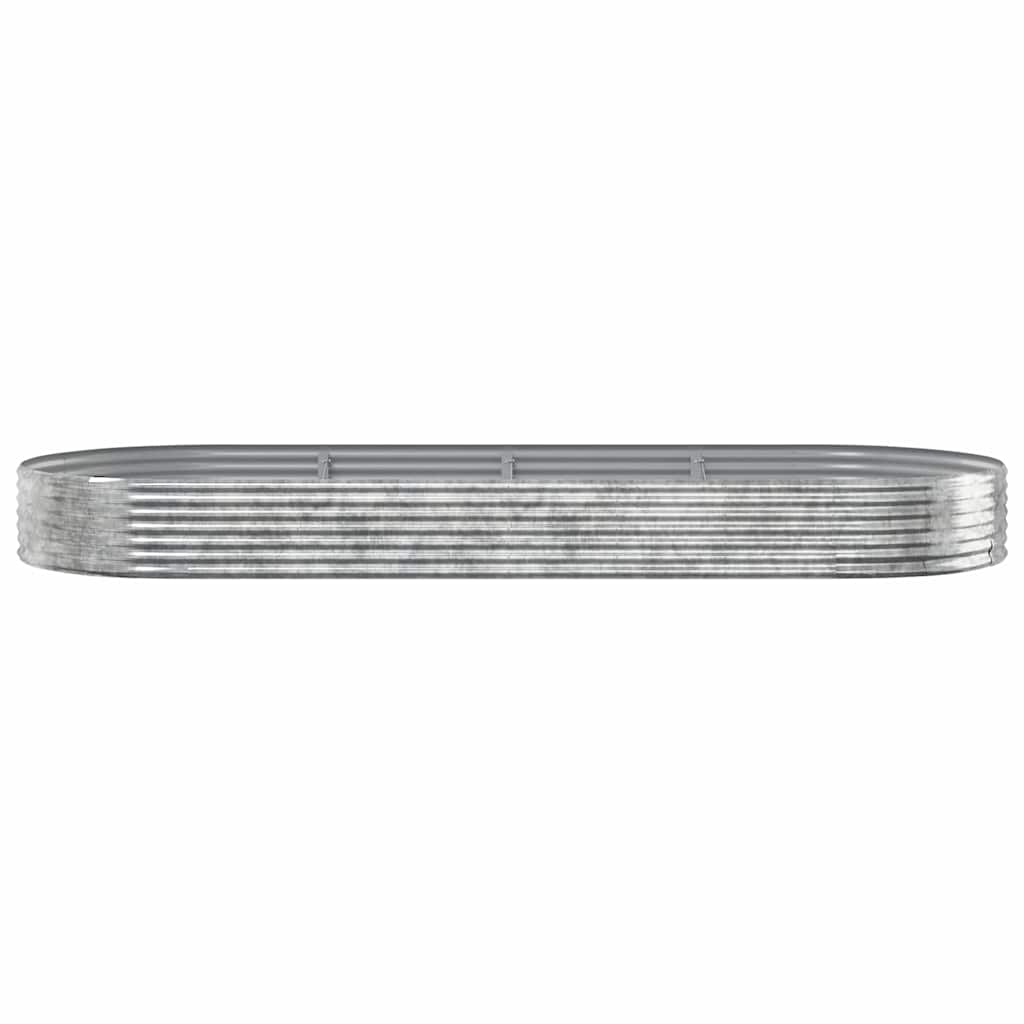 plantekasse 373x140x36 cm galvaniseret stål sølvfarvet