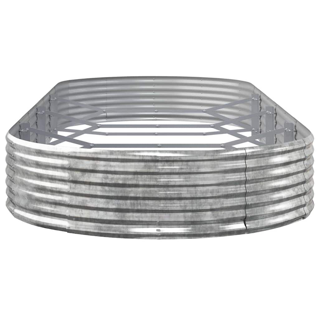 plantekasse 373x140x36 cm galvaniseret stål sølvfarvet