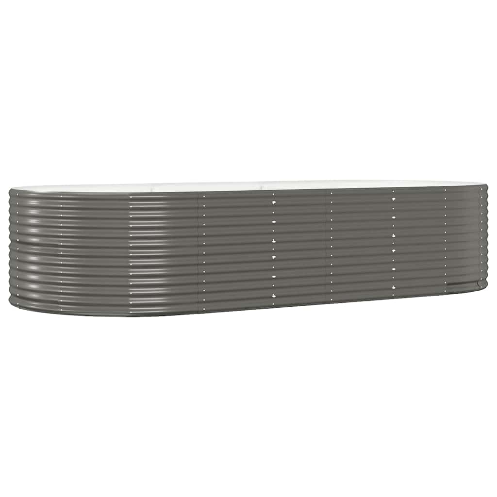 plantekasse 291x140x68 cm galvaniseret stål grå