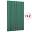 tagplader 12 stk. 60x36 cm galvaniseret stål grøn