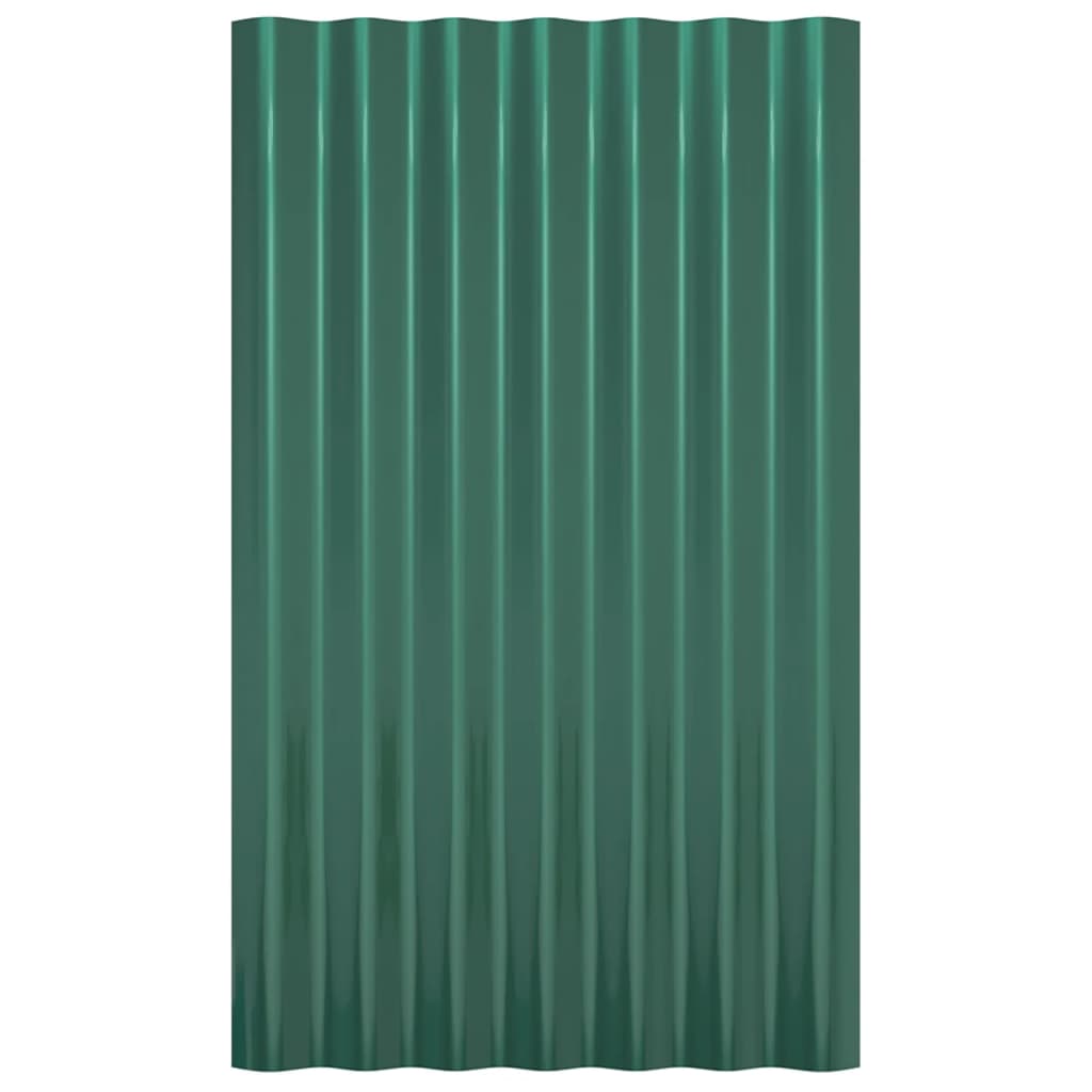 tagplader 12 stk. 60x36 cm galvaniseret stål grøn