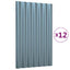 tagplader 12 stk. 60x36 cm galvaniseret stål grå
