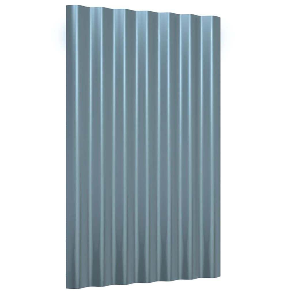 tagplader 12 stk. 60x36 cm galvaniseret stål grå