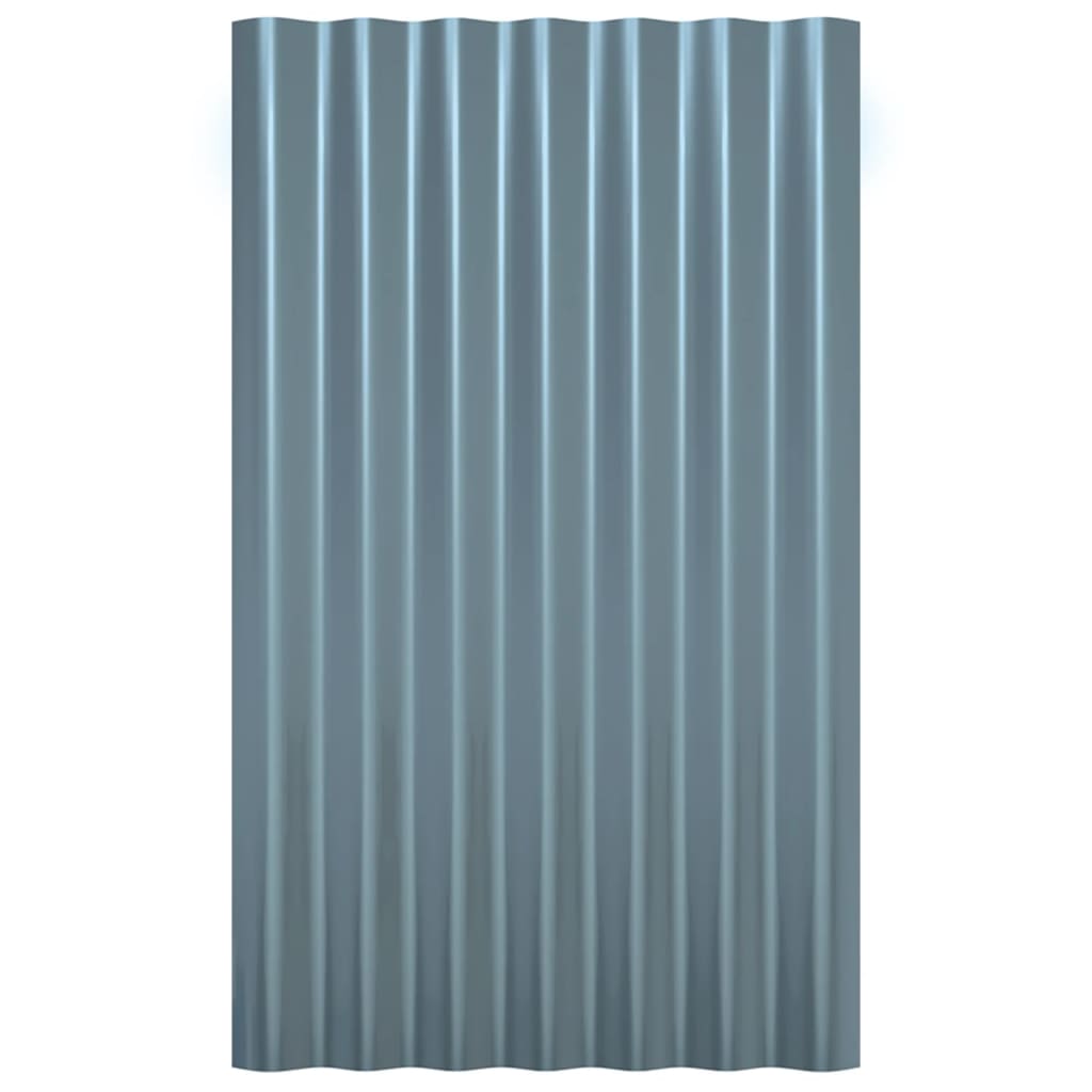 tagplader 12 stk. 60x36 cm galvaniseret stål grå