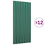 tagplader 12 stk. 80x36 cm galvaniseret stål grøn