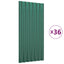 tagplader 36 stk. 80x36 cm galvaniseret stål grøn