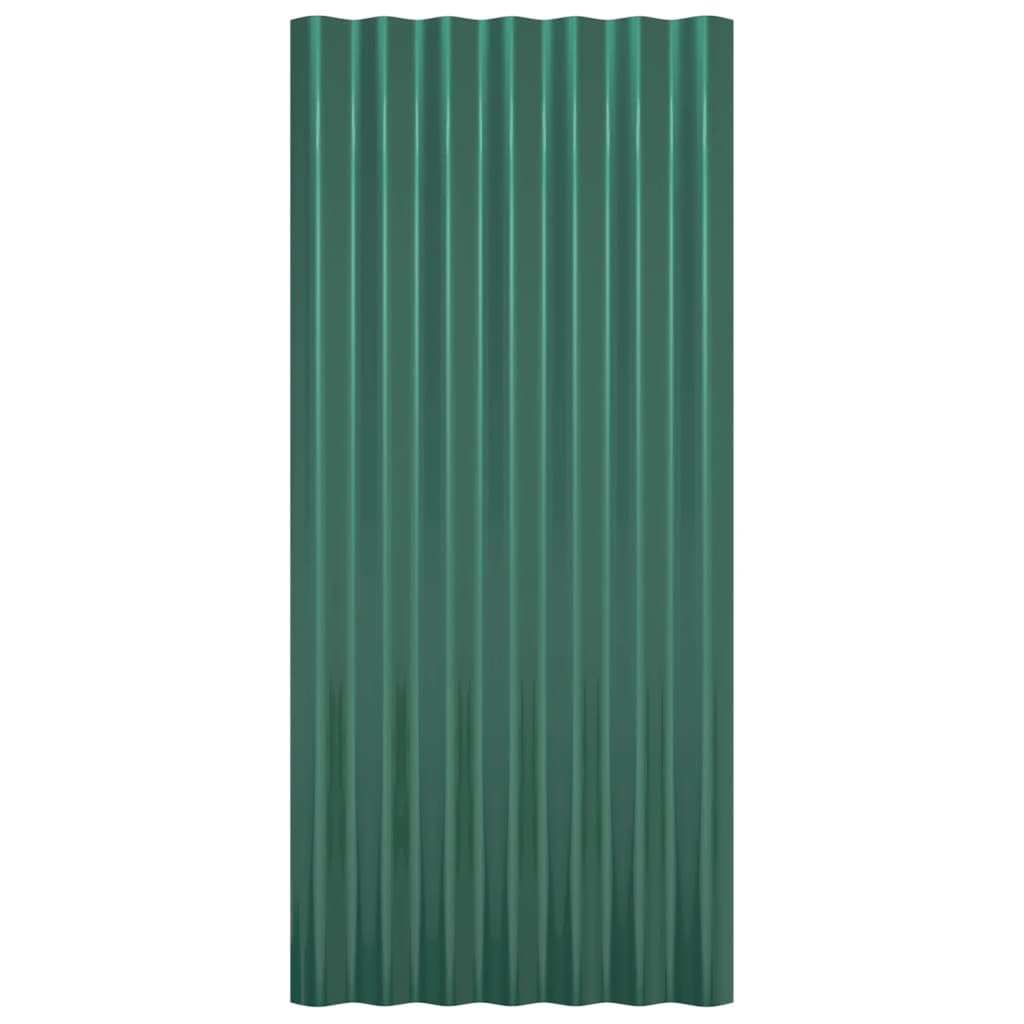 tagplader 36 stk. 80x36 cm galvaniseret stål grøn