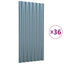 tagplader 36 stk. 80x36 cm galvaniseret stål grå