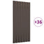 tagplader 36 stk. 80x36 cm galvaniseret stål brun