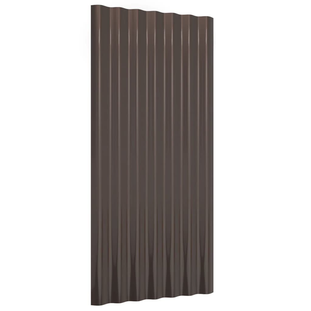 tagplader 36 stk. 80x36 cm galvaniseret stål brun