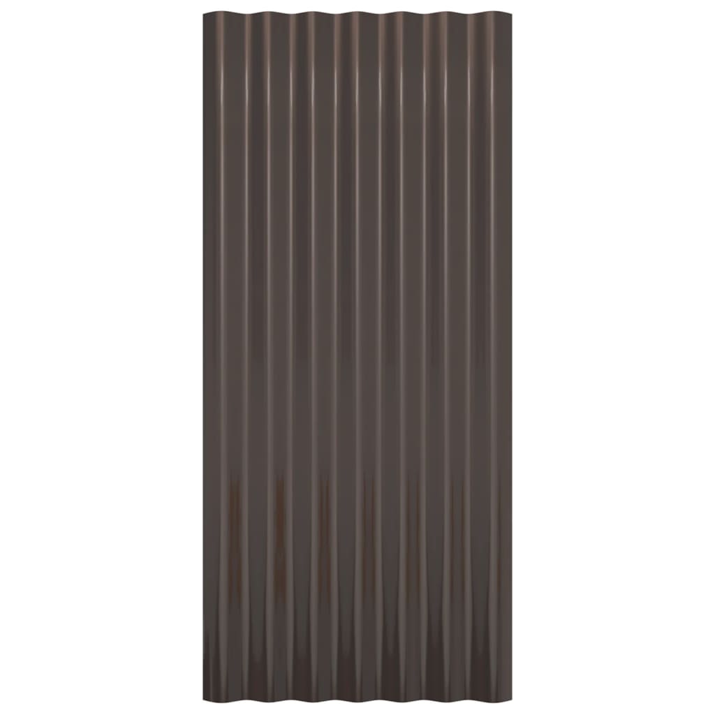 tagplader 36 stk. 80x36 cm galvaniseret stål brun