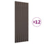 tagplader 12 stk. 100x36 cm galvaniseret stål brun