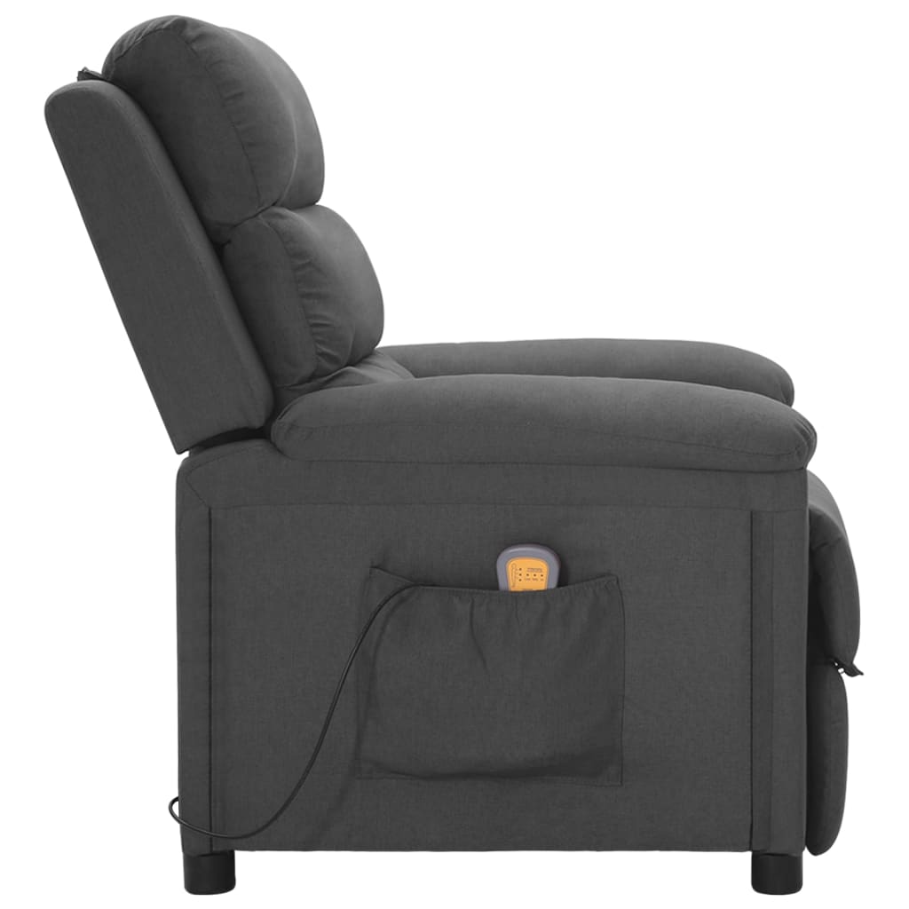 massagestol stof mørkegrå