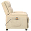 massagestol stof cremefarvet