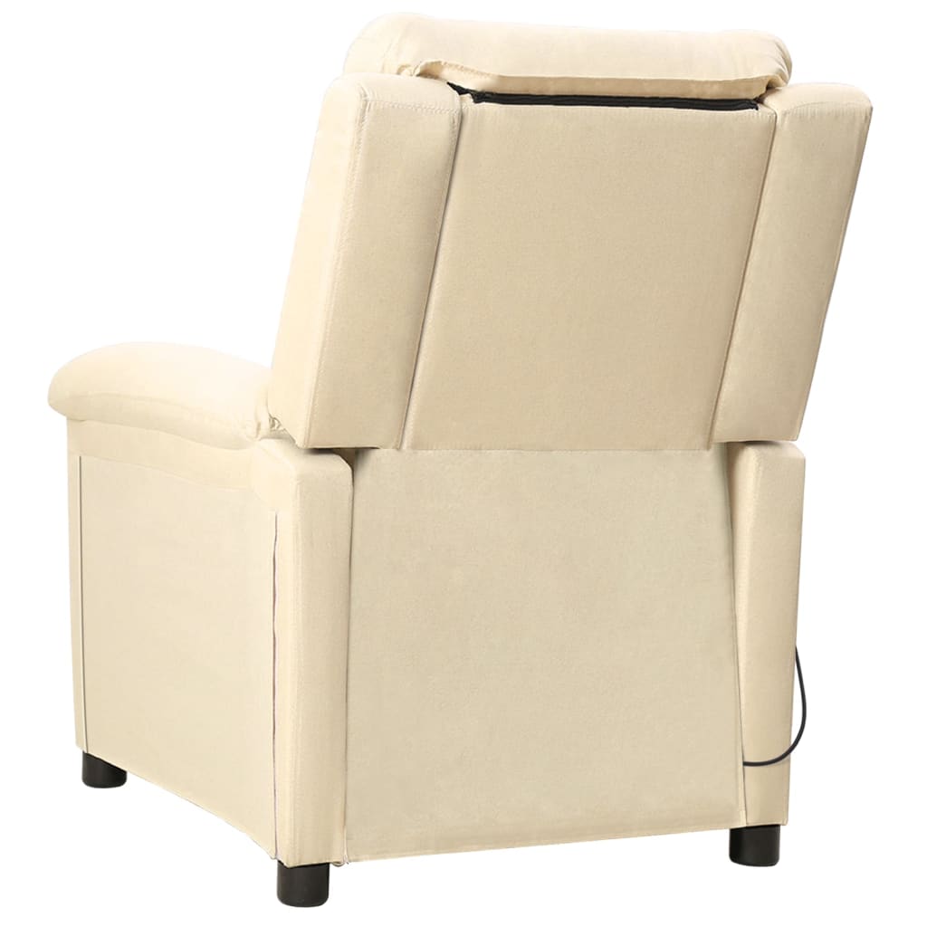 massagestol stof cremefarvet